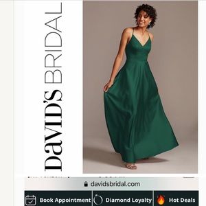 Spaghetti strap V neck full length dress NWT